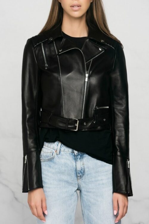 Black Leather Biker Jacket